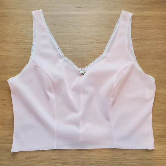 Vintage 60s Deena Pink Slip Tank Top - Picture 6 of 9